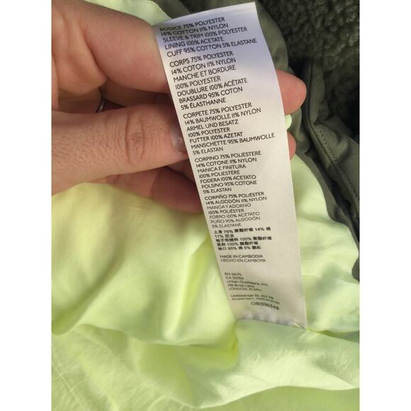 Pilcro Womens Swing Puffer Jacket Size L Green Teddy Coat Boho Gorpcore Outdoor - Picture 11 of 13